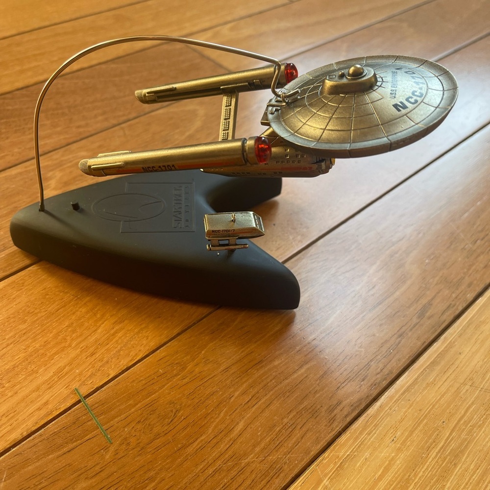 1996 Star Trek 30 Years Anniversary Enterprise Ornament and Galileo Ornamentnt